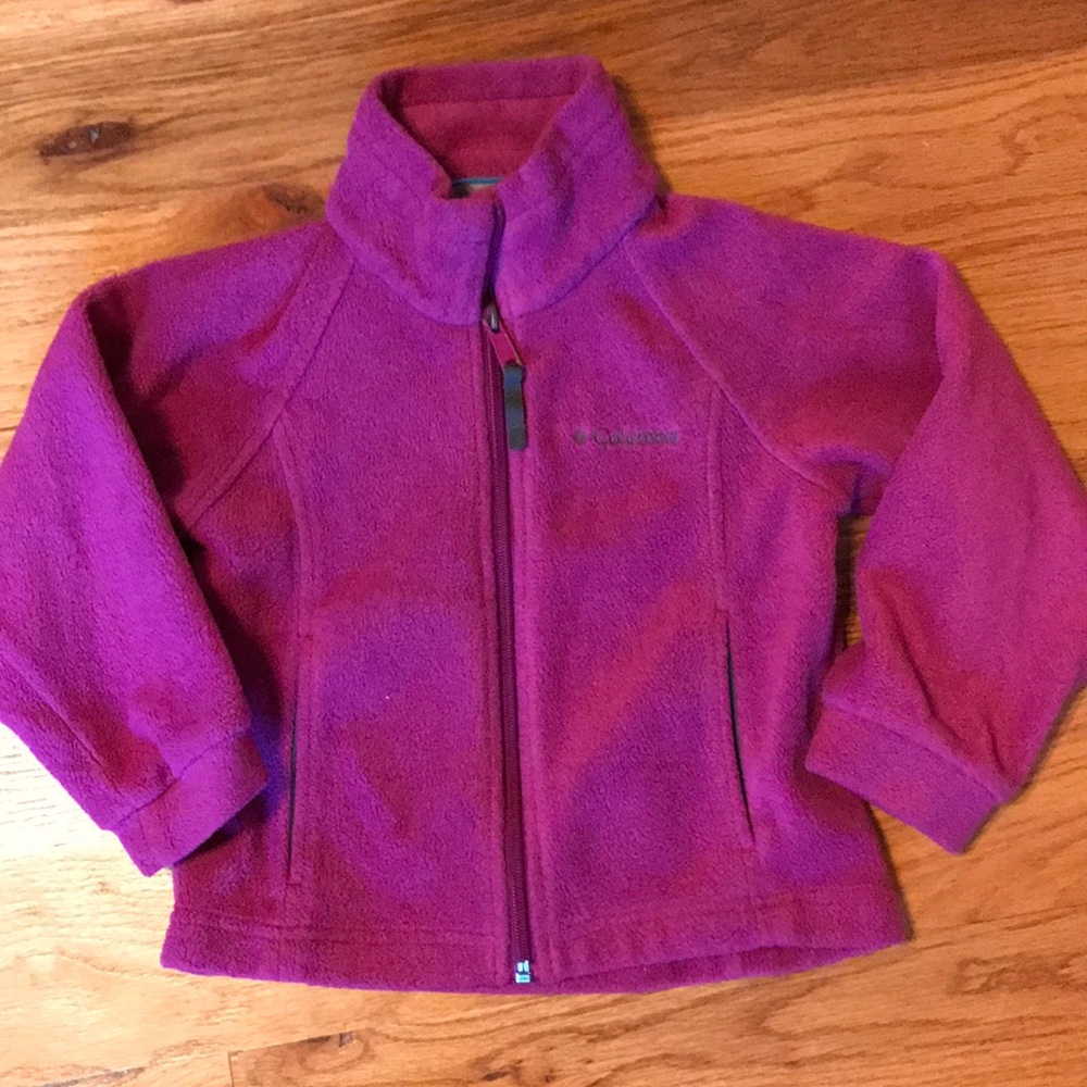 4T Columbia fuchsia/berry purple fleece jacket